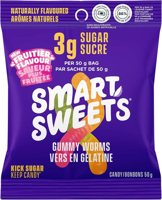 SmartSweets 低糖软糖(3克),低卡路里,不含糖醇,非转基因,不添加糖(12个装)