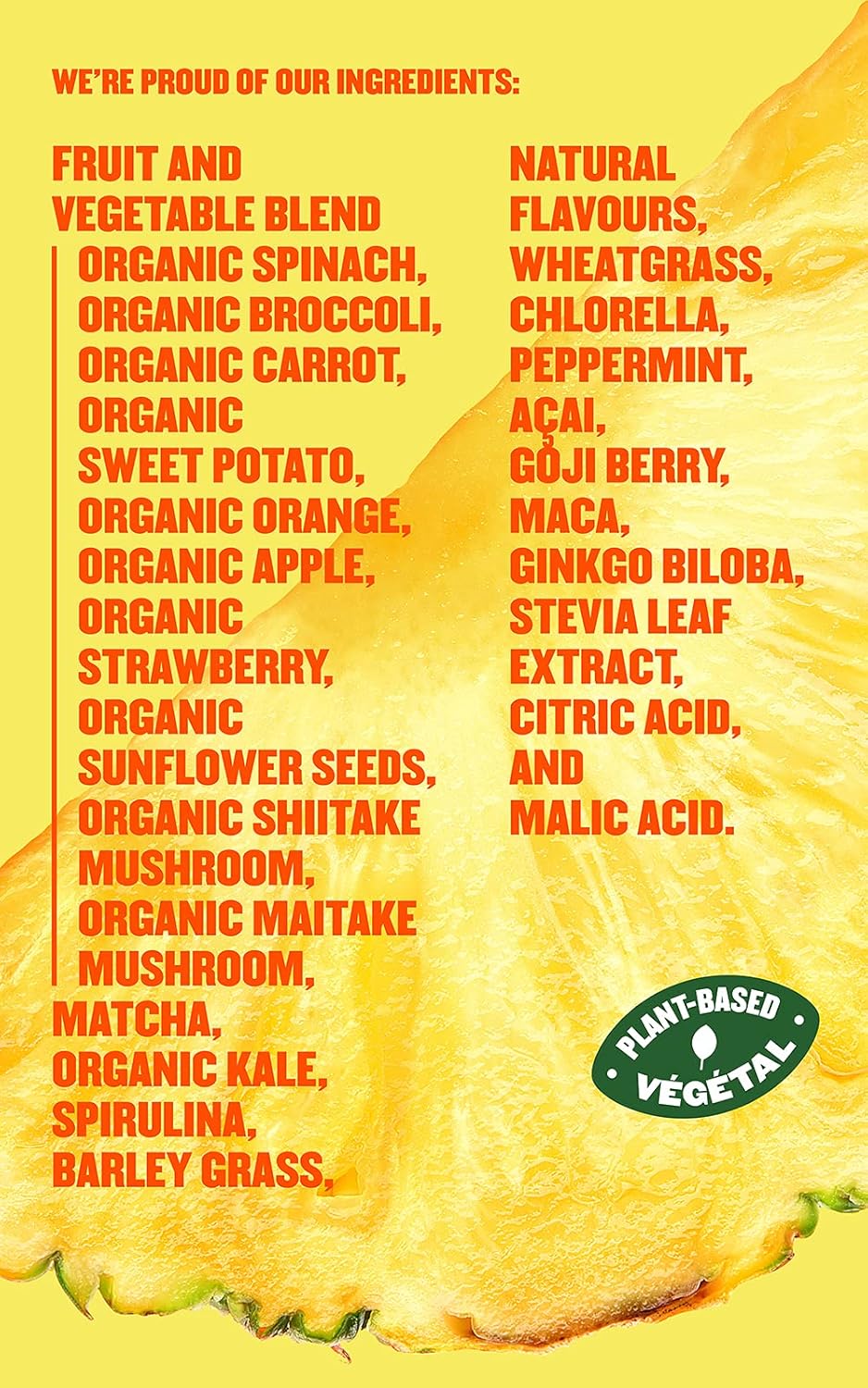 Subi | 最佳綠色超級食物 – 鳳梨芒果 | 抹茶、羽衣甘藍、大麥草、螺旋藻、巴西莓、枸杞等 | 40 天供應量 & RAW Greens 超級食品粉 桃子味,40 天供應量