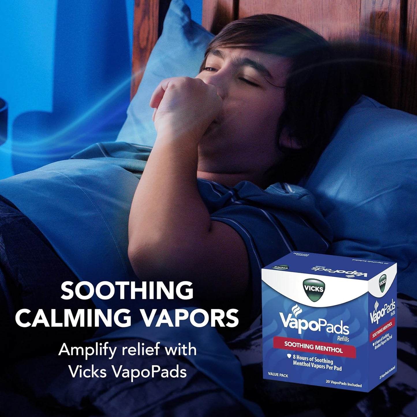 Vicks VapoPads 原装薄荷味 20 片补充装,白色,20 片