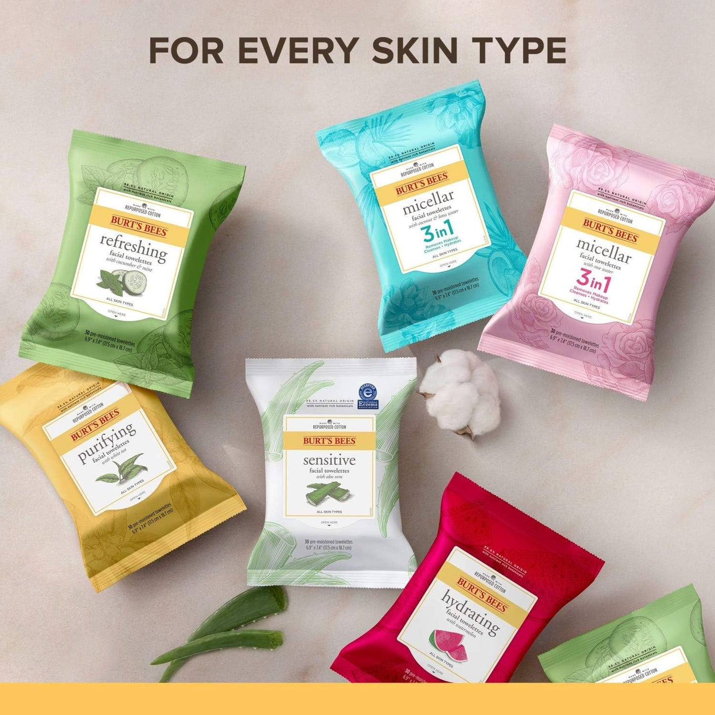 Burts Bees 黃瓜薄荷潔面濕紙巾(男女通用)30片裝