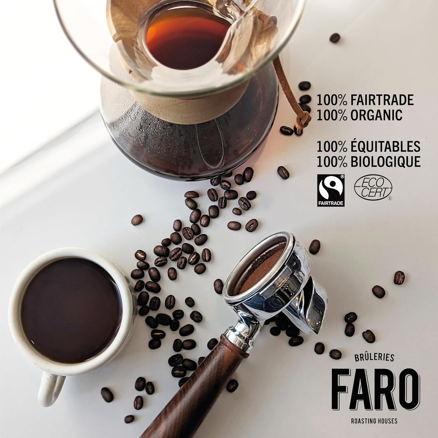 Café FARO VOLT 特色咖啡,深度烘焙研磨咖啡,濃鬱醇厚的風味,美國農業部公平貿易和猶太潔食認證有機咖啡,產自南美和中美洲的研磨咖啡 - (908克/32盎司)