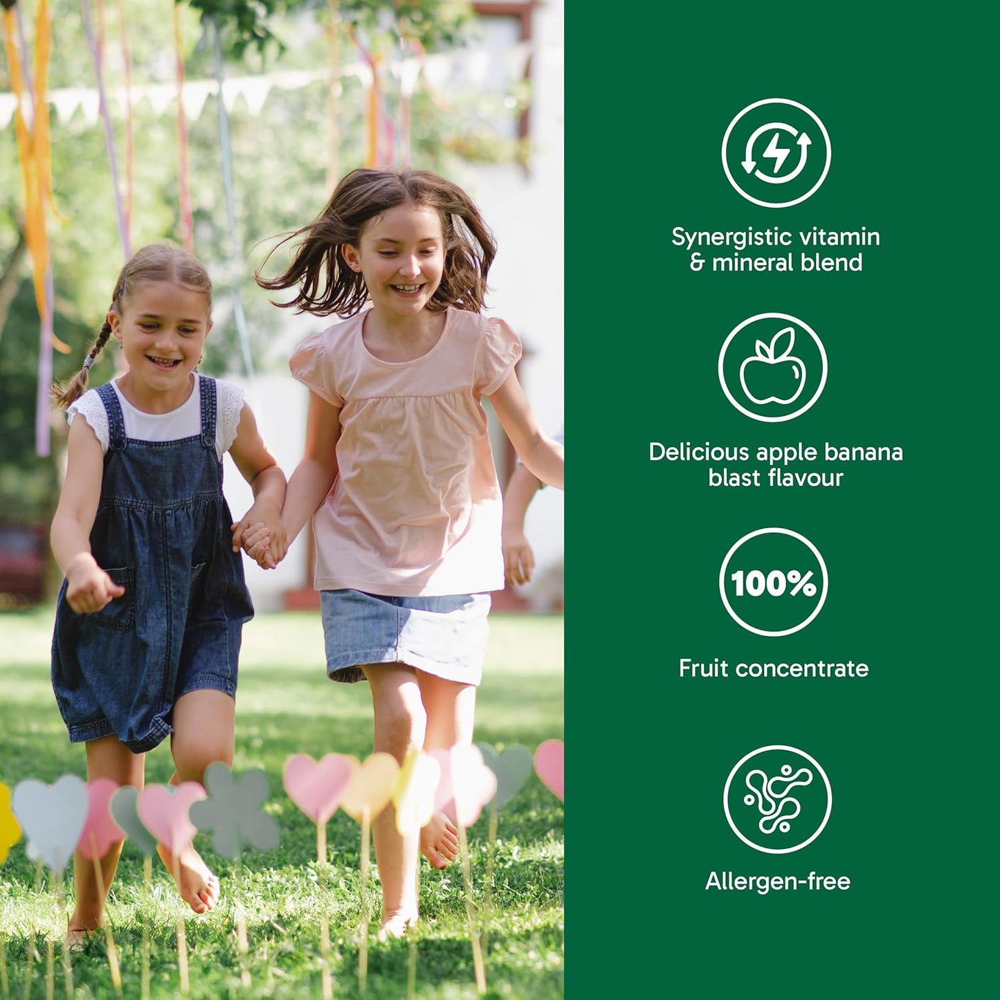 Organika 儿童复合维生素软糖苹果香蕉味 - 协同维生素和矿物质混合物,支持适当的营养、免疫力、骨骼健康和整体发育 - 90 粒软糖