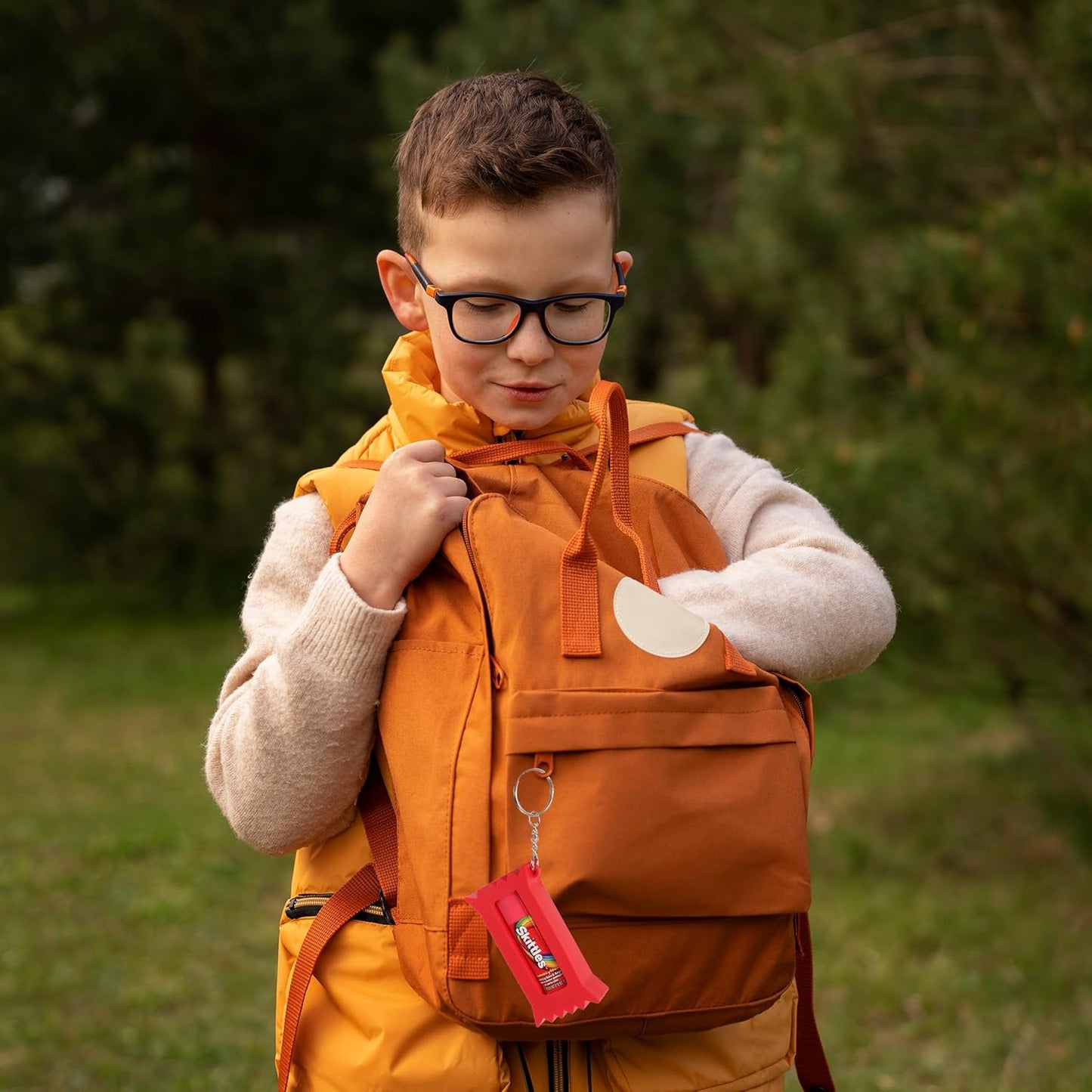 SKITTLES LIP BALM KEYCHAIN