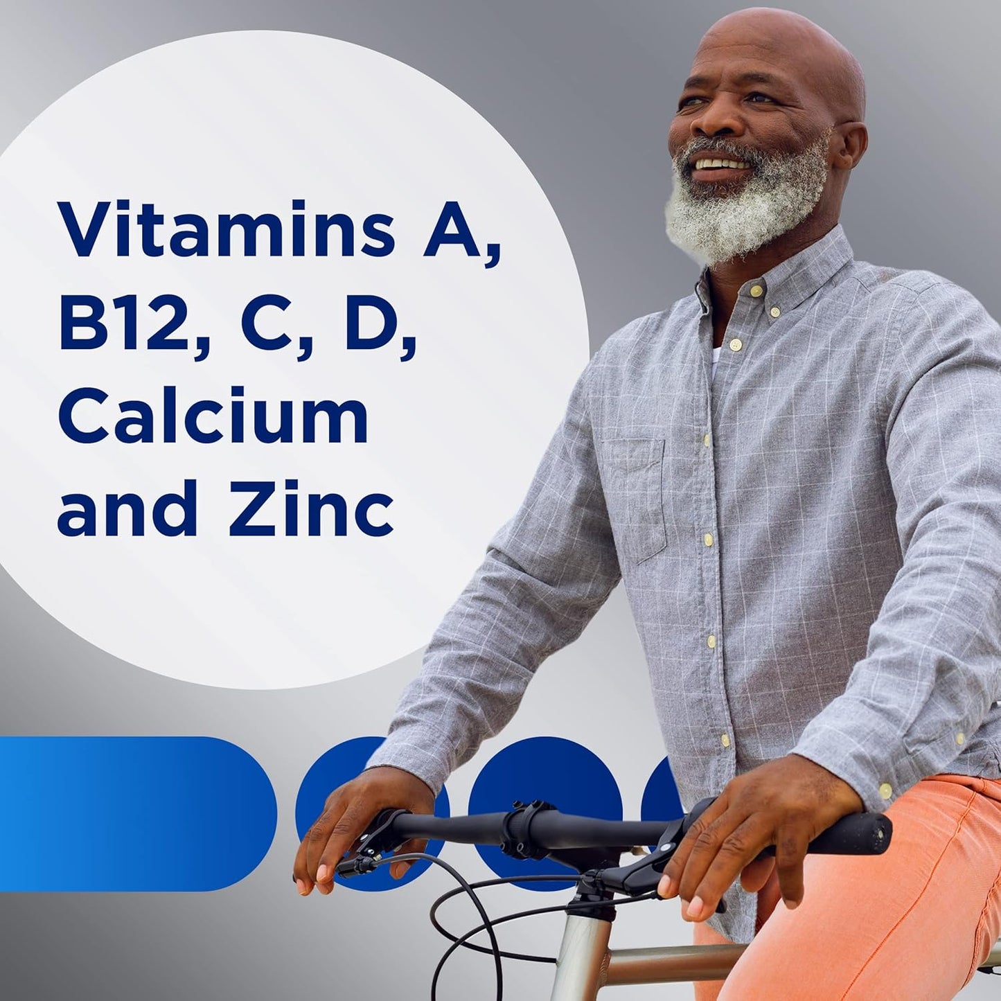 Centrum Men 50 Plus 複合維生素/礦物質軟糖,適合 50+ 男性,櫻桃、漿果和蘋果口味,120 粒