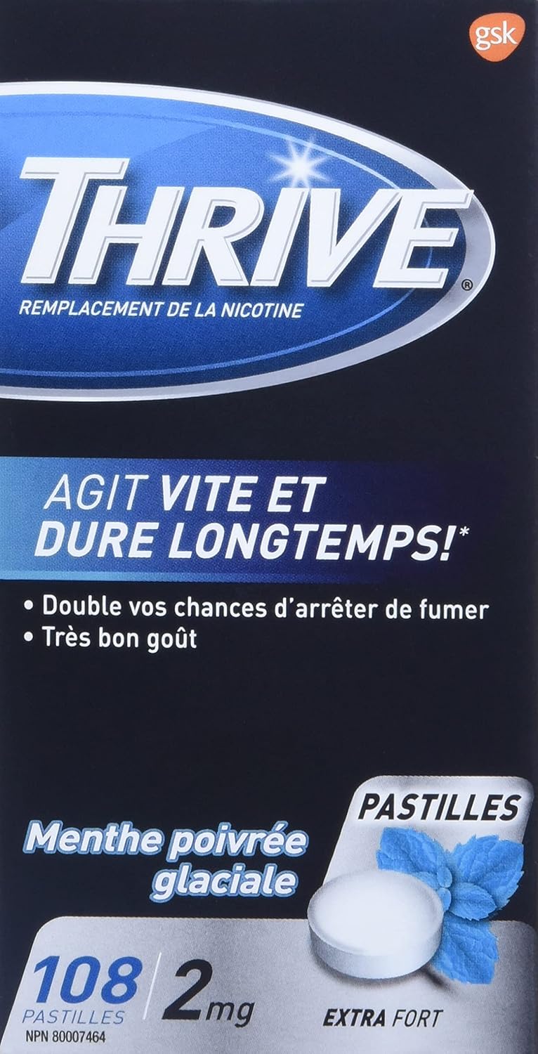 Thrive 尼古丁替代含片和口香糖(2 毫克),戒菸輔助套組 | 薄荷口味
