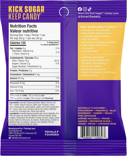 SmartSweets 低糖软糖(3克),低卡路里,不含糖醇,非转基因,不添加糖(12个装)