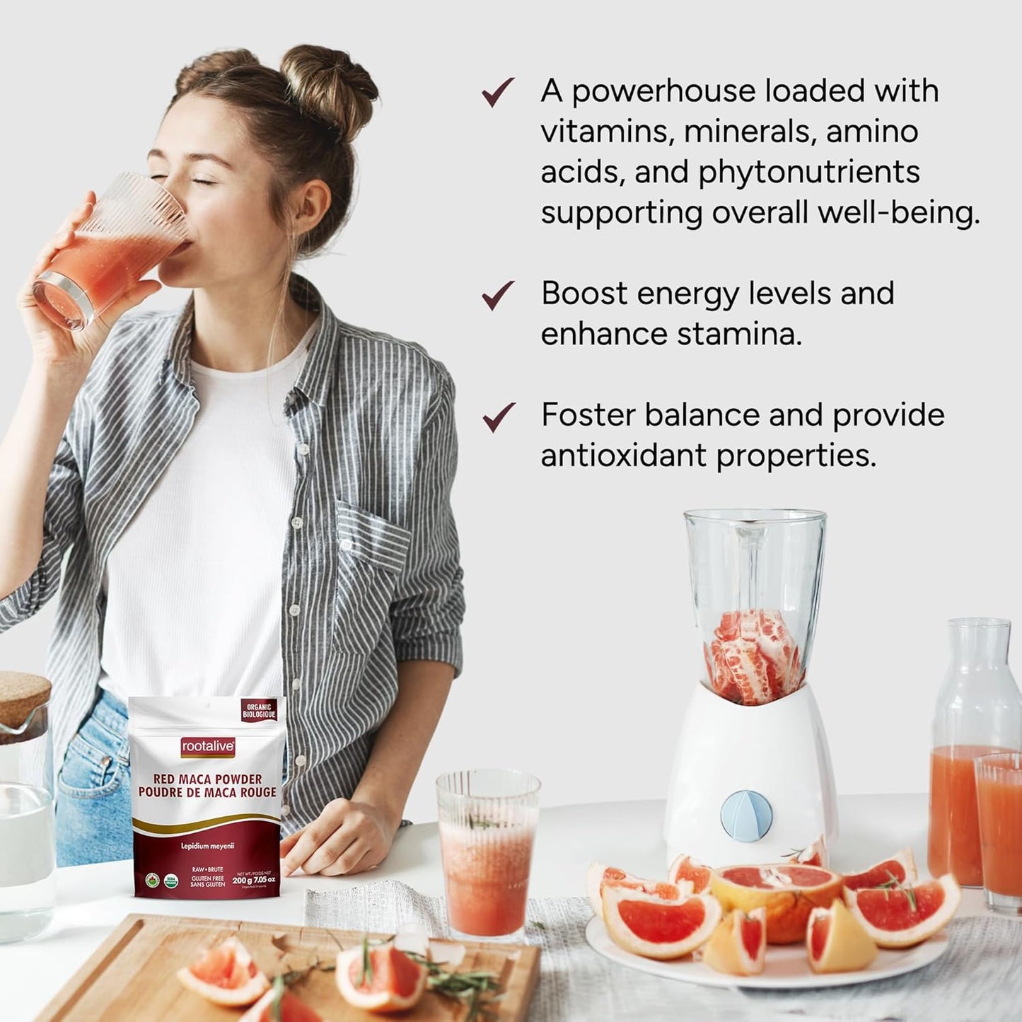 Rootalive 有機糊化紅瑪卡粉 200公克