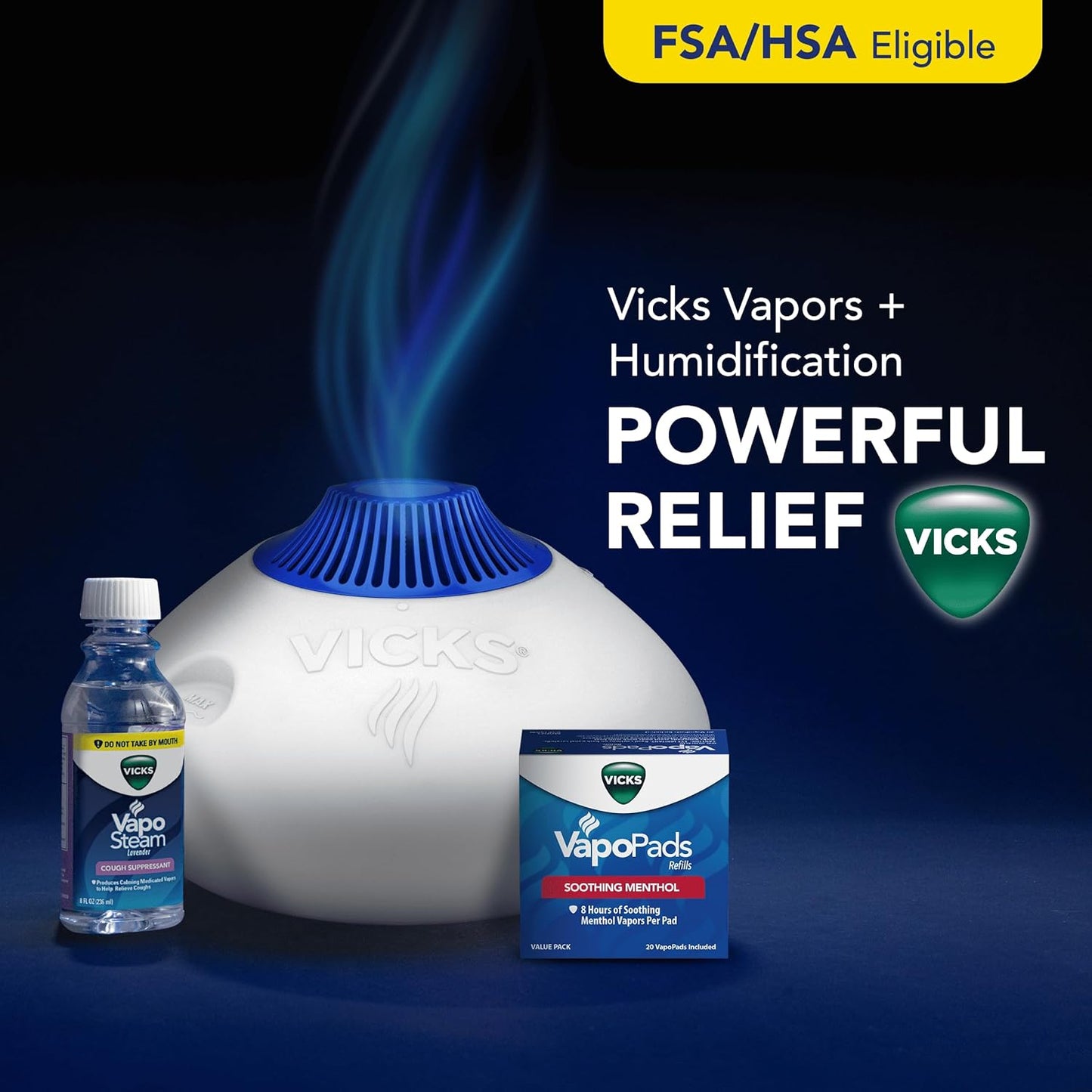 Vicks VapoPads 原装薄荷味 20 片补充装,白色,20 片