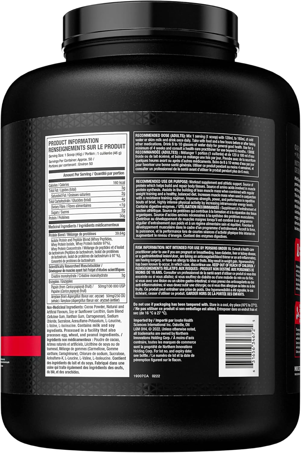 Muscletech Whey Protein Powder - Nitro-Tech Ultimate Muscle Building Formula with Whey Protein Isolate & Peptides - 30g of Protein, 3g of Creatine & 6.8g of BCAA - Milk Chocolate, 5 Pound (Pack of 1)