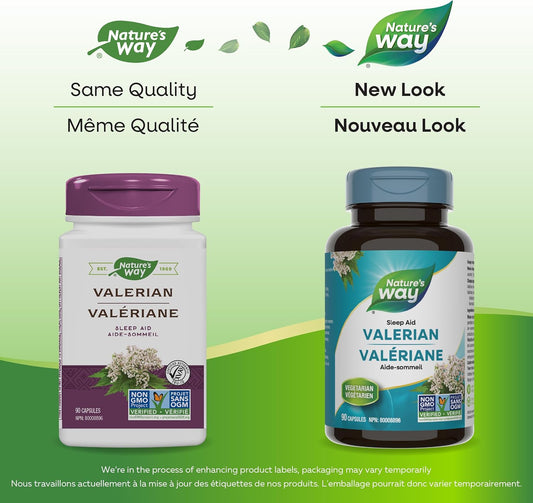 Nature's Way Valerian Root Extract - Nighttime Sleep Support - Valerian supplement – Gelatin Free, Non-GMO - 90 Vegetarian Capsules