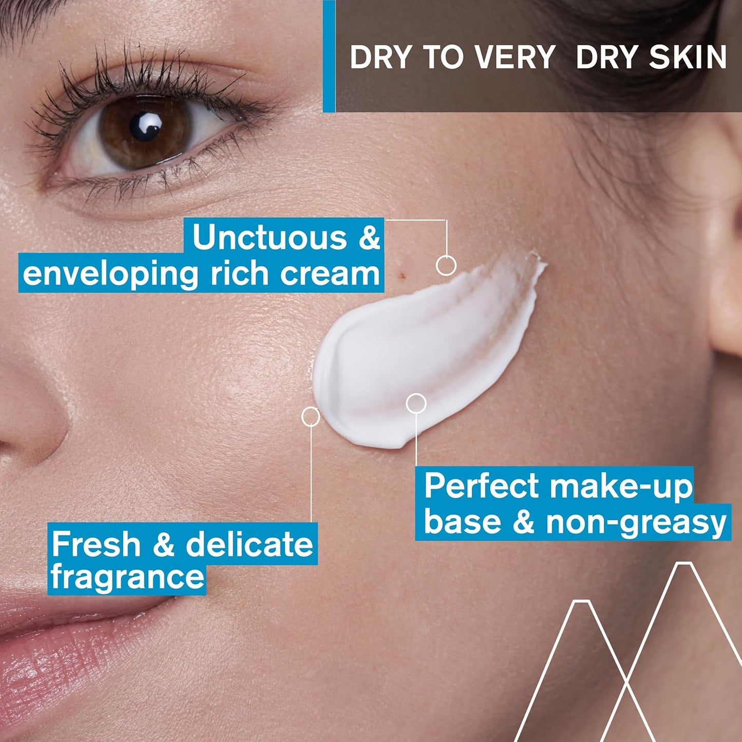 Uriage Eau Thermal Rich Water Cream - Hydratation & Brightness Face Cream With Hyaluronic Acid - Dry to Very Dry Skin - 40ml