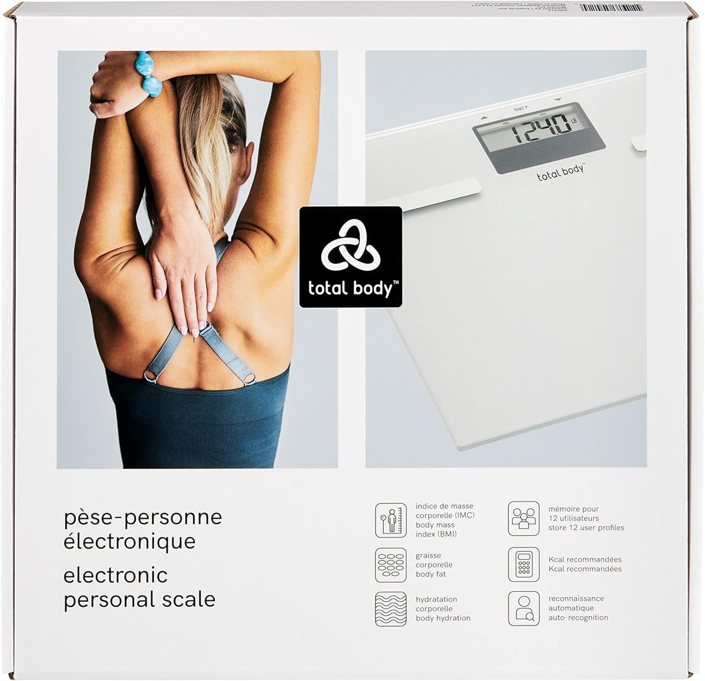 超薄电子体重秤,带体脂指示器