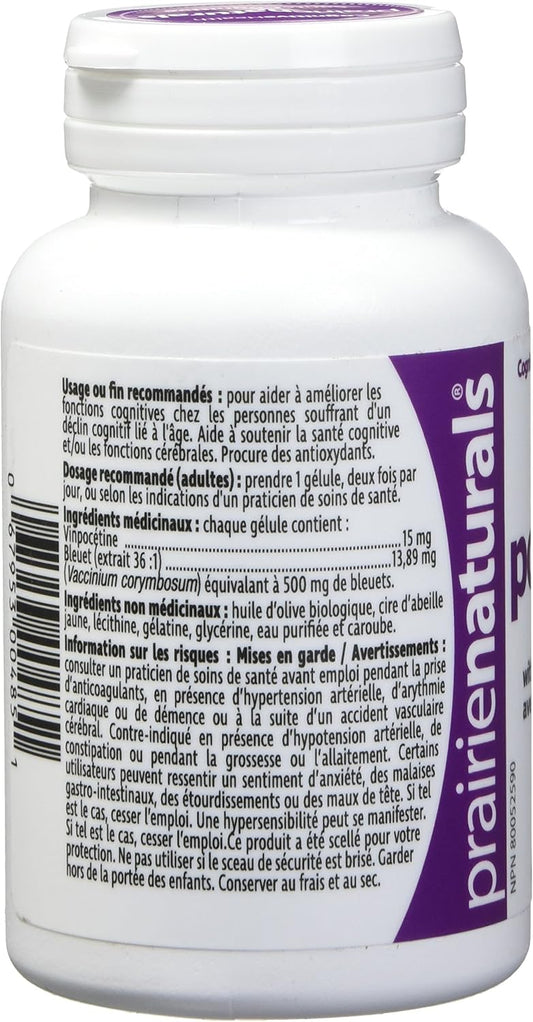 Prairie Naturals Vinpocetine with Blueberry Softgel - 60 Count
