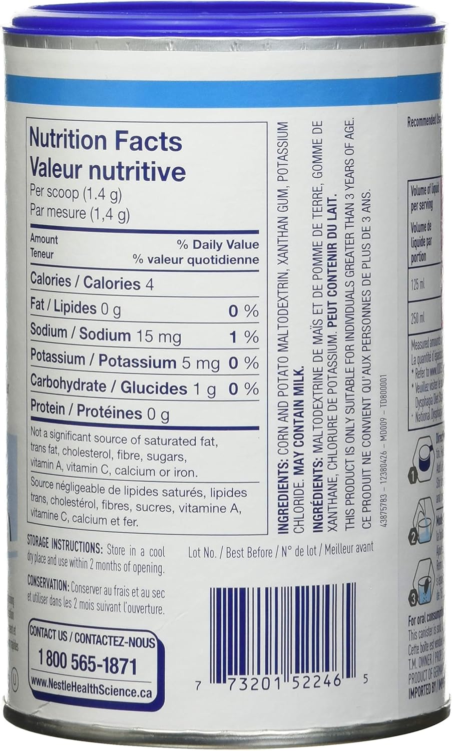 ThickenUp Clear, Instant Food and Drink Thickener, 125g Canister & ThickenUp Clear, Instant Food and Drink Thickener, 24 x 1.4g Sachets