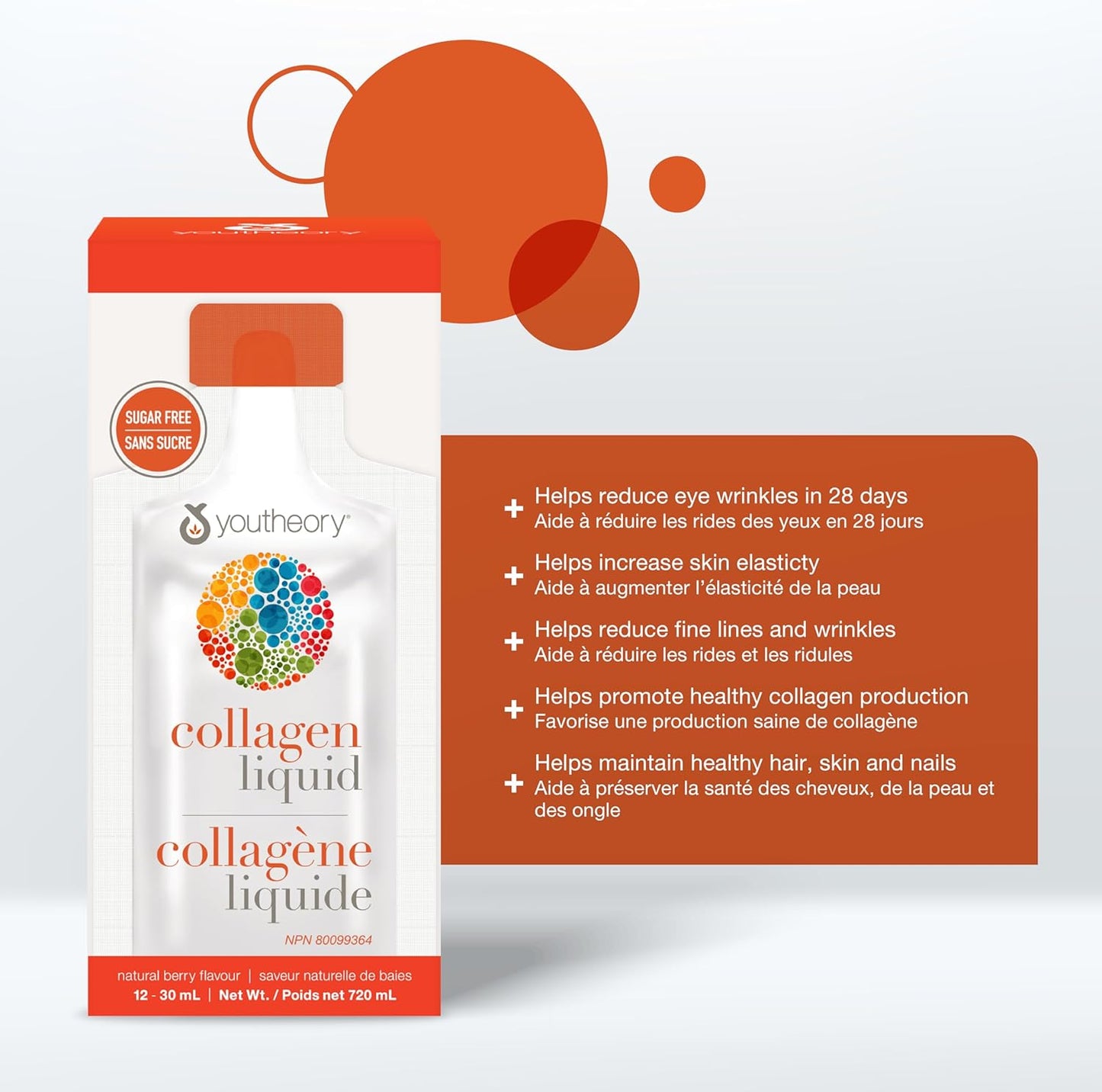 Youtheory Collagen Liquid Natural Berry Flavour, 12 Single Serving Packets, Hydrolyzed Collagen. Supports Hair, Skin, and Nails. Helps Reduce Fine Lines and Eye Wrinkles in 28 Days
