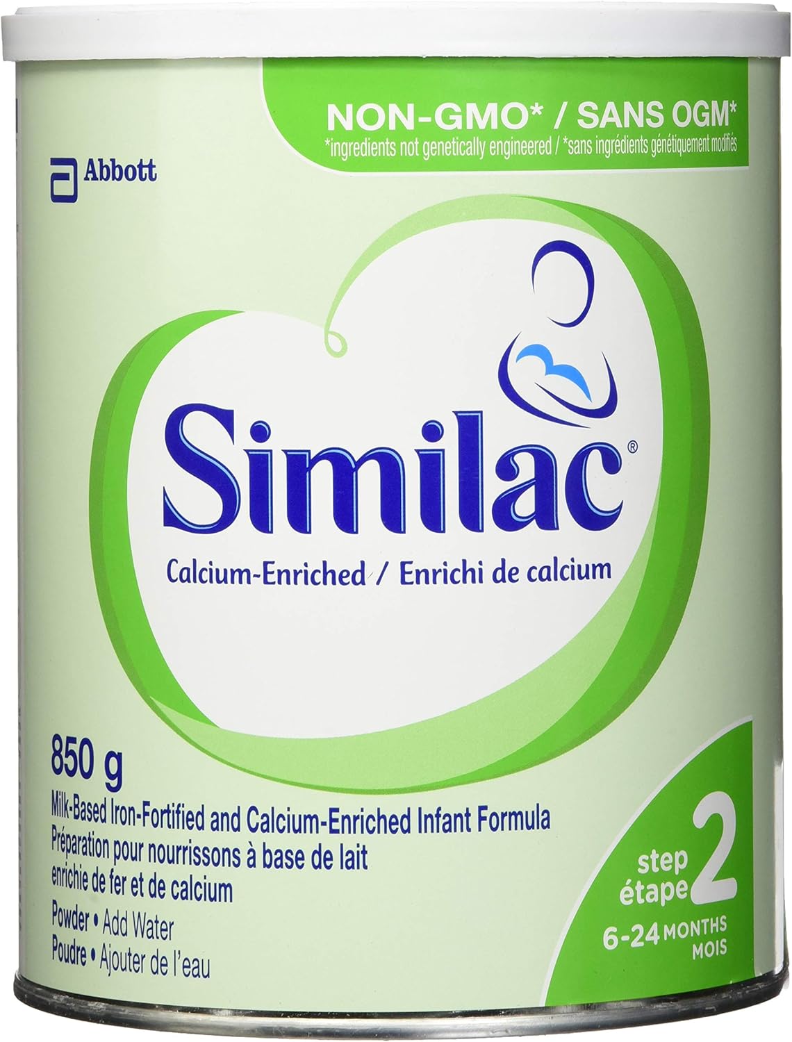 Similac 第二階段強化鈣嬰兒配方奶粉,850 克,6-24 個月