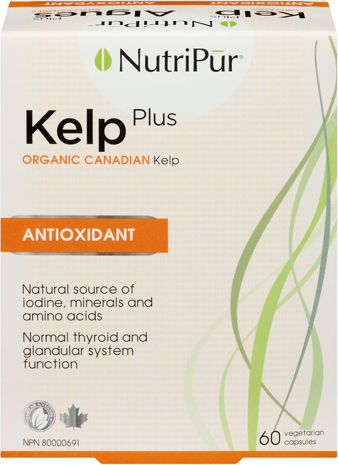 Nutripur Organic KelpPlus,碘補充劑,60粒素食膠囊