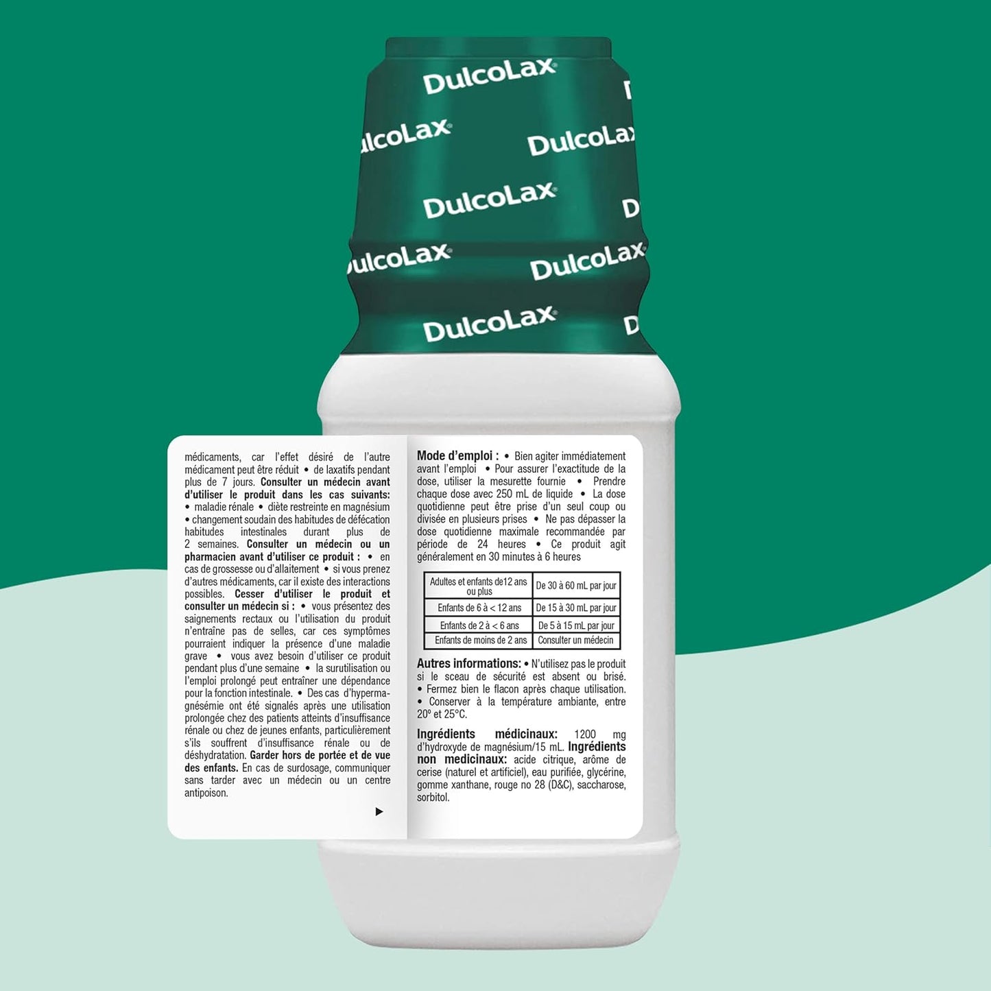 乐可舒液体泻药,温和缓解偶发性便秘,适用于成人和 2 岁及以上儿童,无刺激性,速效泻药,樱桃味,354 毫升瓶装