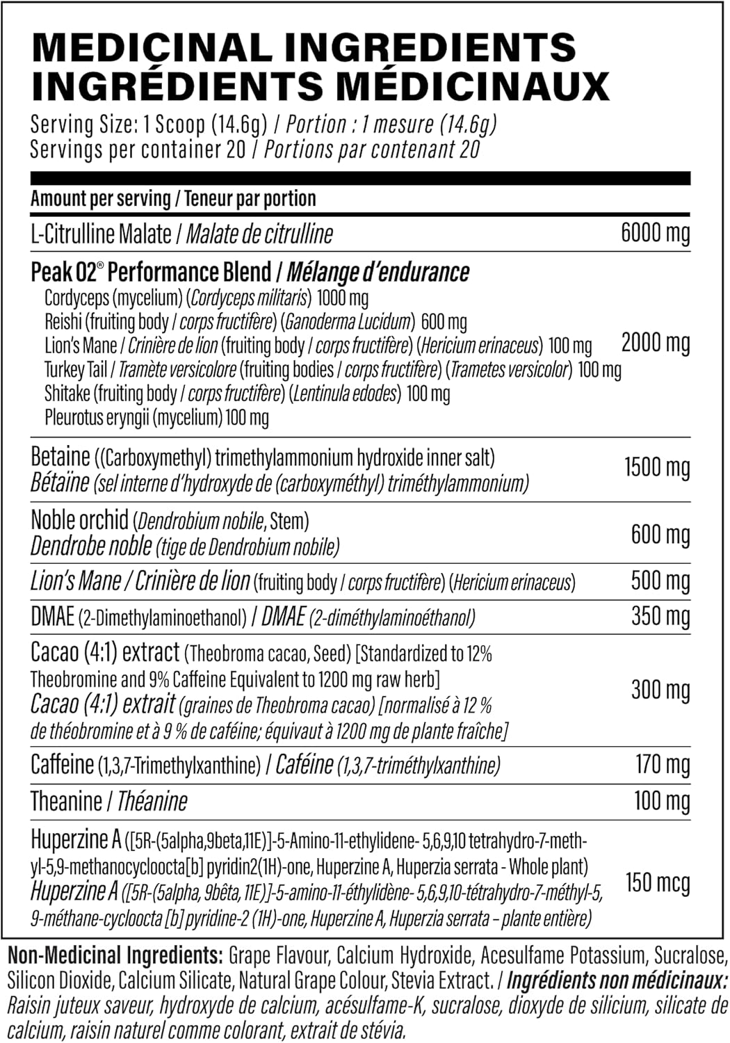 Nutrabolics Supernova Infinite Juicy Grape 运动前补剂 20 包,292 克