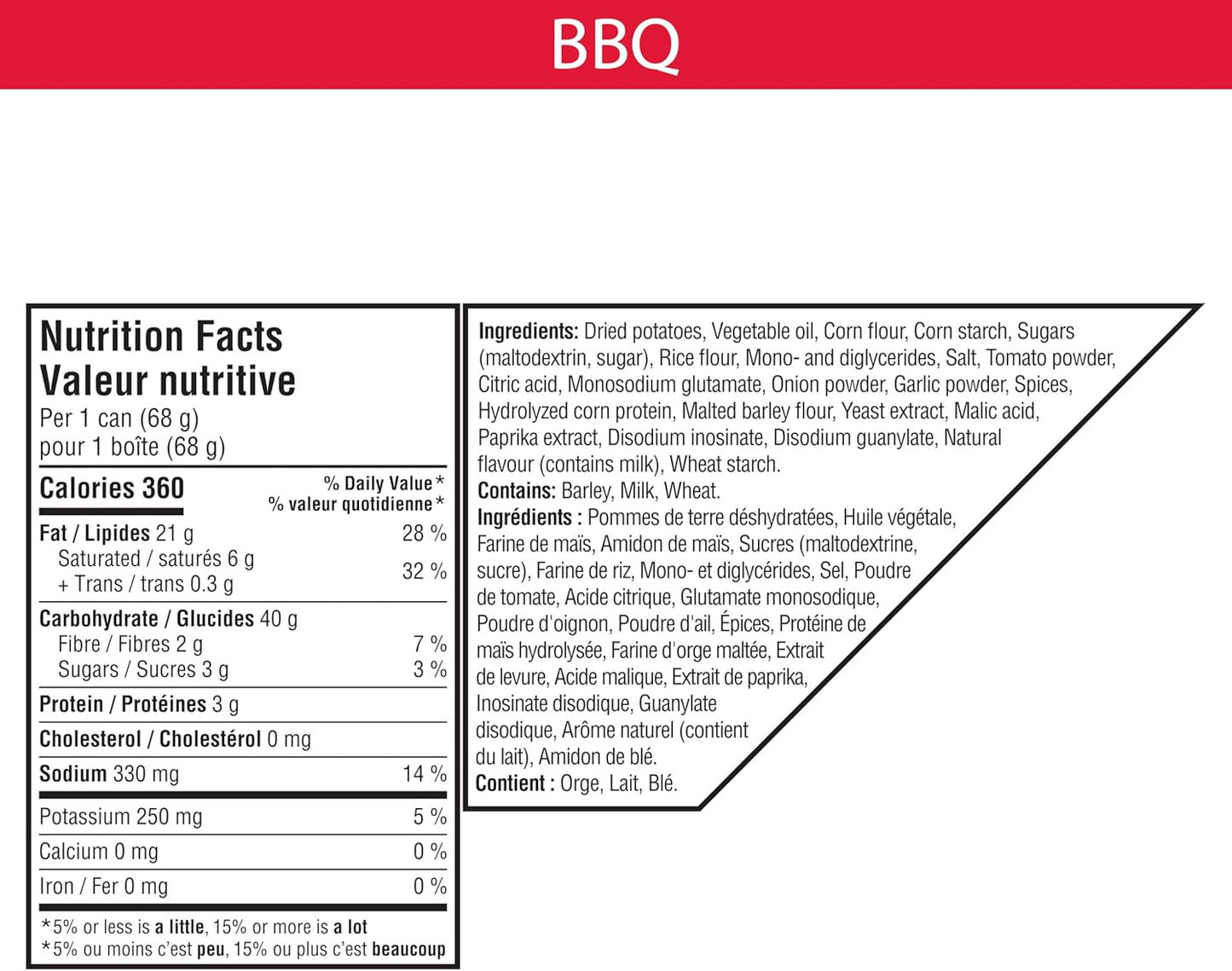 Pringles® BBQ 口味薯片 68 克 x 12 片(12 片)