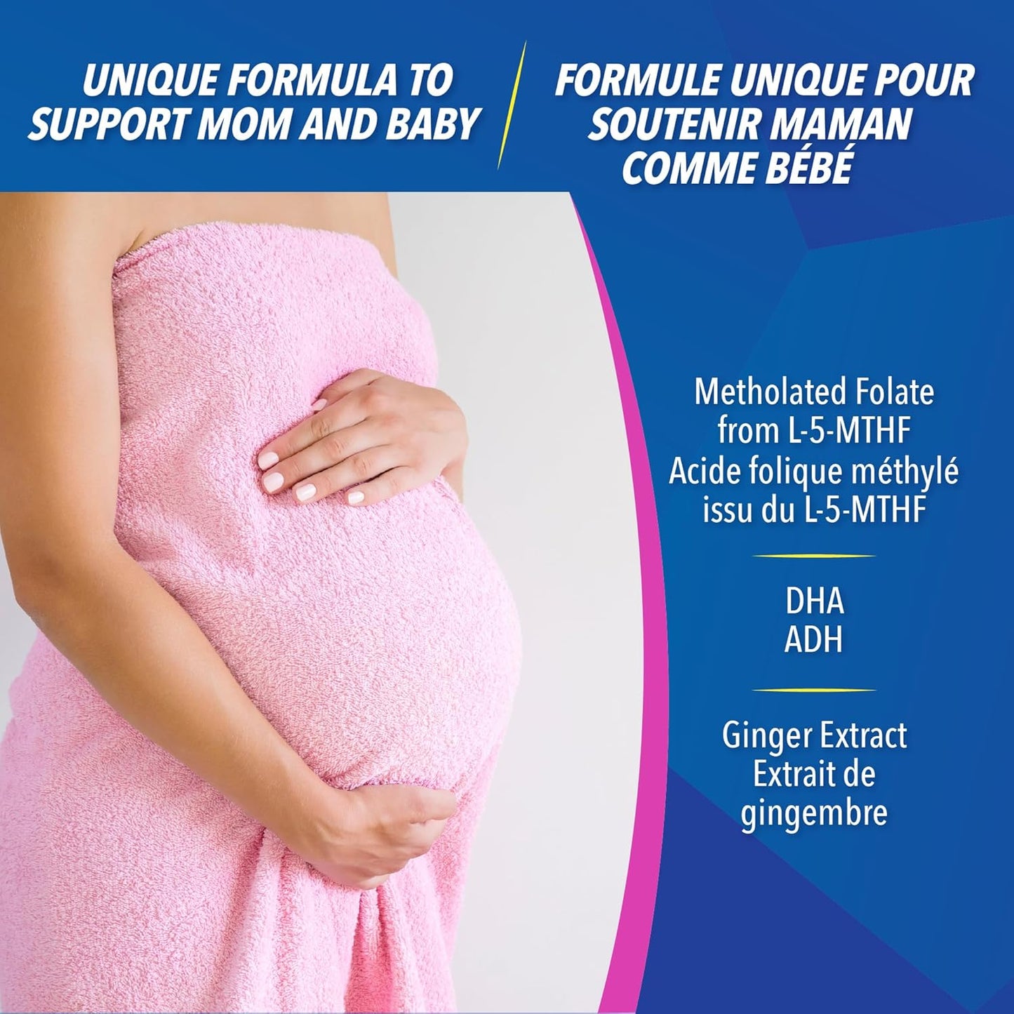 升级版产前复合维生素,蕴含 L-5-MTHF 甲基化叶酸、DHA、叶黄素和生姜提取物。提供全面的受孕和孕期营养支持,提升能量、情绪和激素健康,100% 全面……