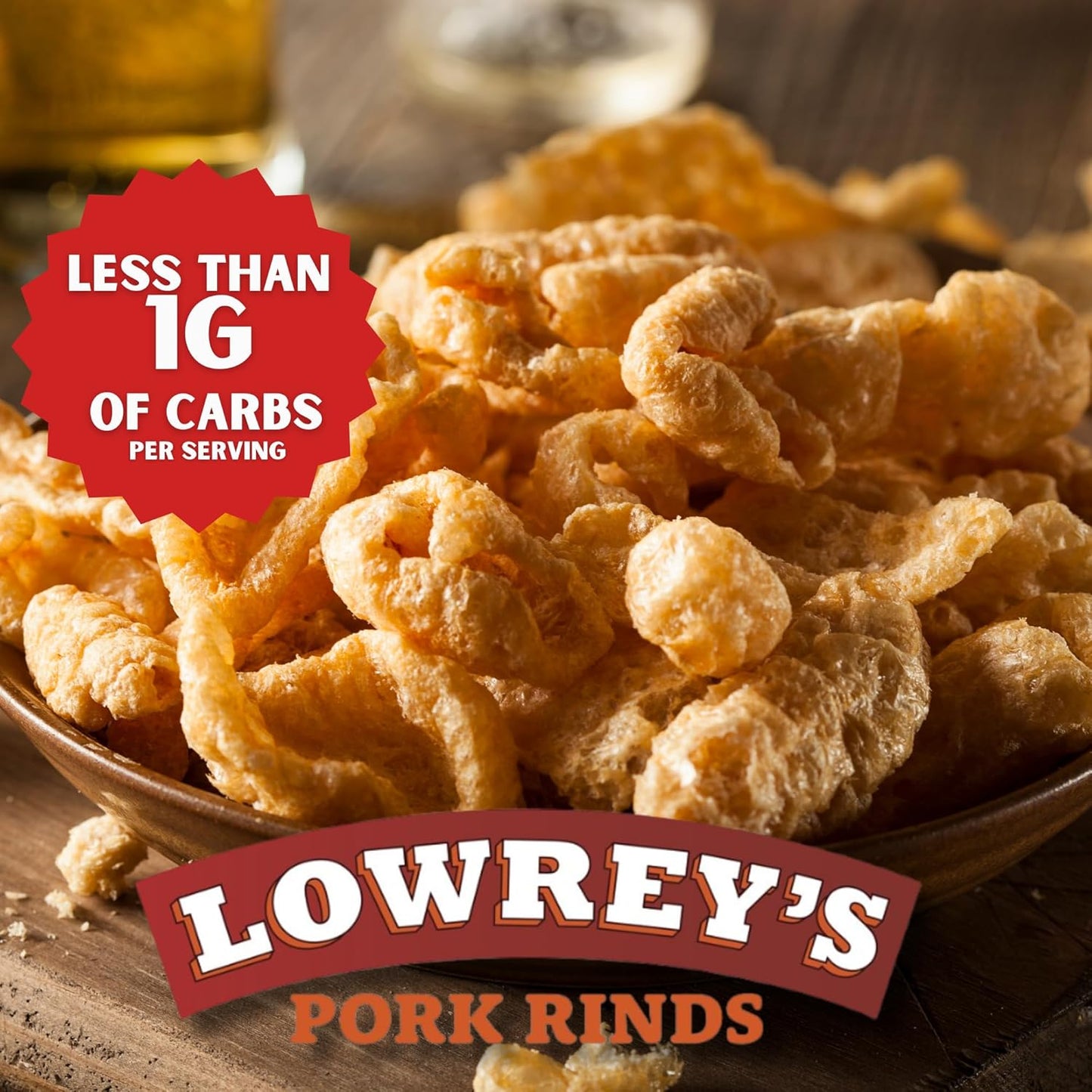 Lowrey's Original Bacon Curls, Microwave Pork Rinds (Chicharrones), 1.75 Ounce Package, 18 Count