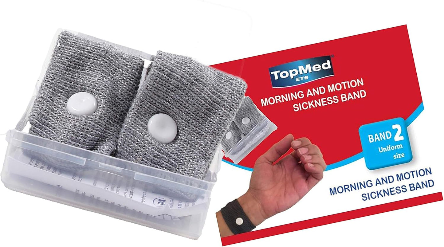 Top Med Sickness-Band Adult Wristband Natural Nausea Anti-Nausea Acupressure Motion Sickness Wristband
