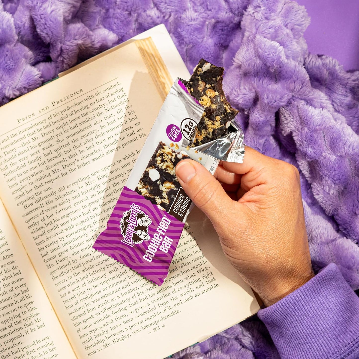 Lenny & Larry's 完整曲奇饼干棒,植物蛋白棒,纯素、非转基因,曲奇和奶油味,45 克,9 条装