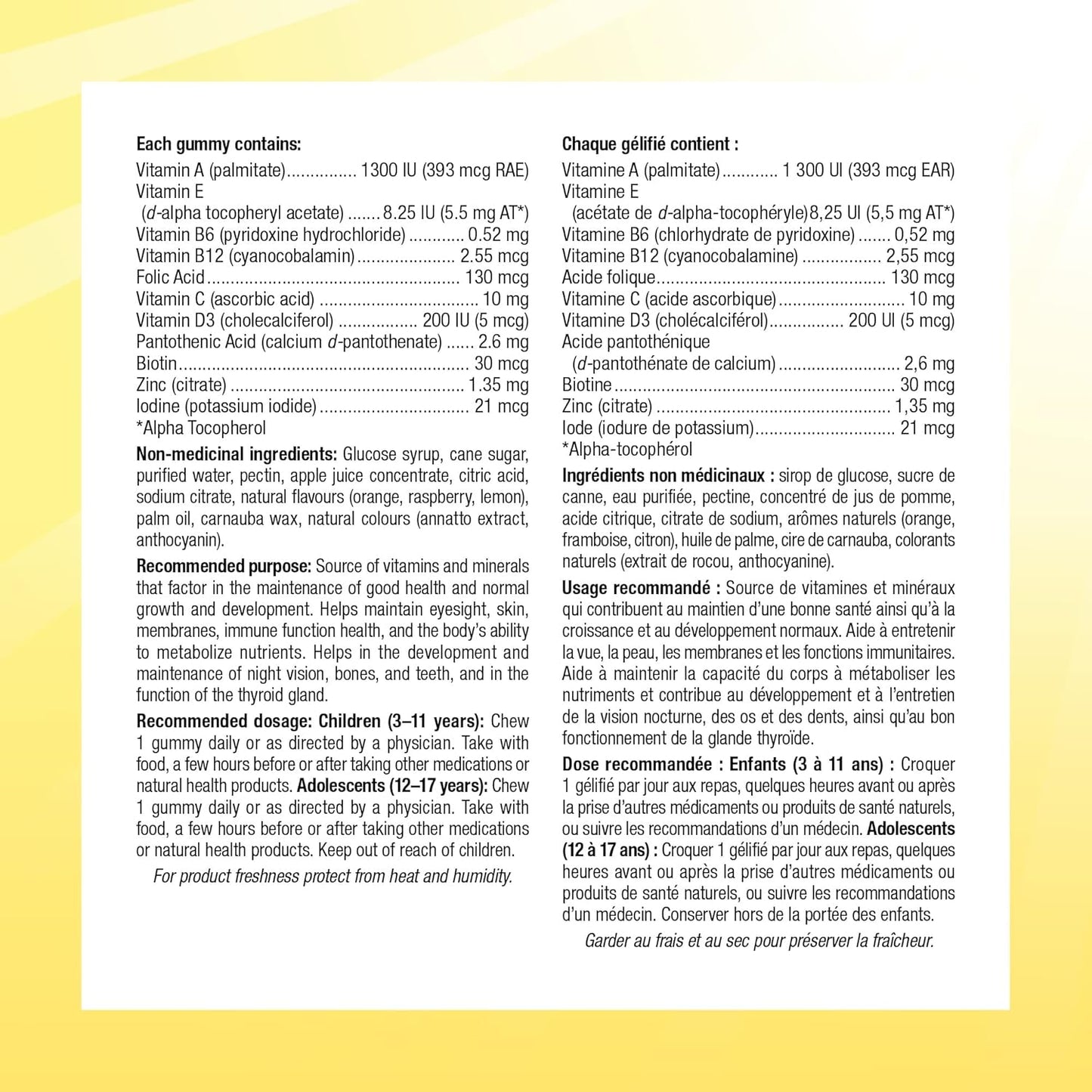 韦伯天然芝麻街超强能量儿童软糖,180 粒软糖,3 岁及以上儿童每日补充多种维生素