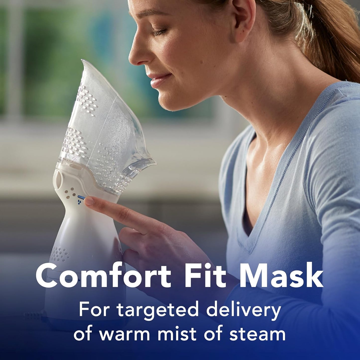 Vicks VIH200CV1 Corded Personal Sinus Steam Inhaler, Non-Medicated Steam Relief for Cough and Nasal Congestion from Colds, Seasonal Allergies and Sinusitis