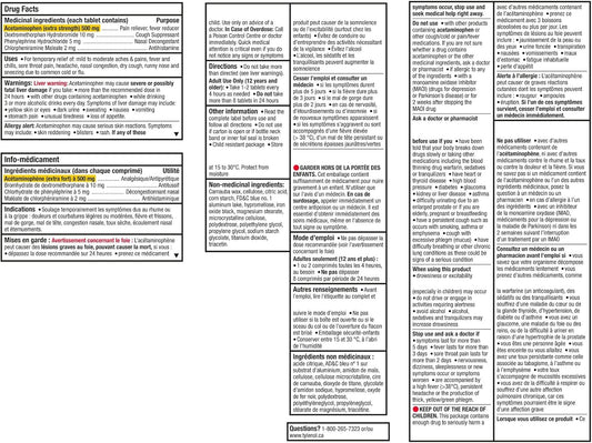 泰诺强效感冒药片,缓解感冒症状,夜间,40片