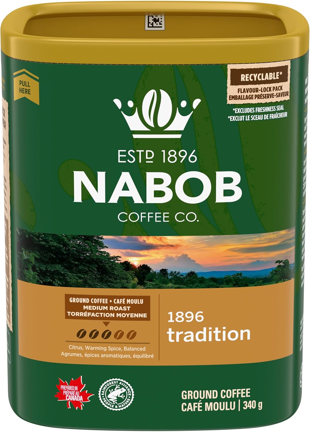 Nabob 中度烘焙 1896 Tradition,6 克拉盒装