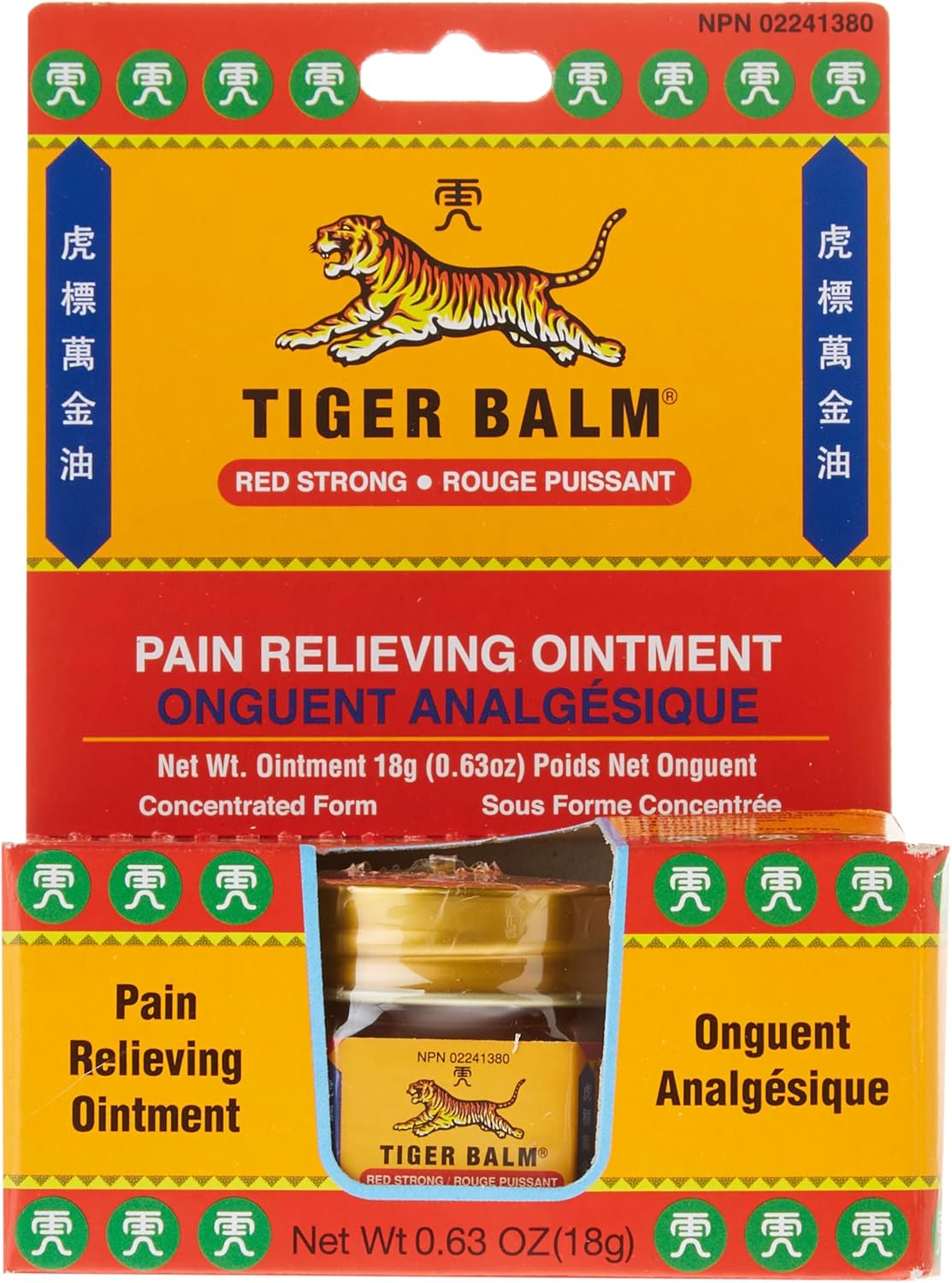 Tiger Balm Pain Relieving Red Extra Strength, 18g – Relief for Sore Muscles – Extra Strength Rub – Tiger Balm Extra Strength – Tiger Balm Ointment