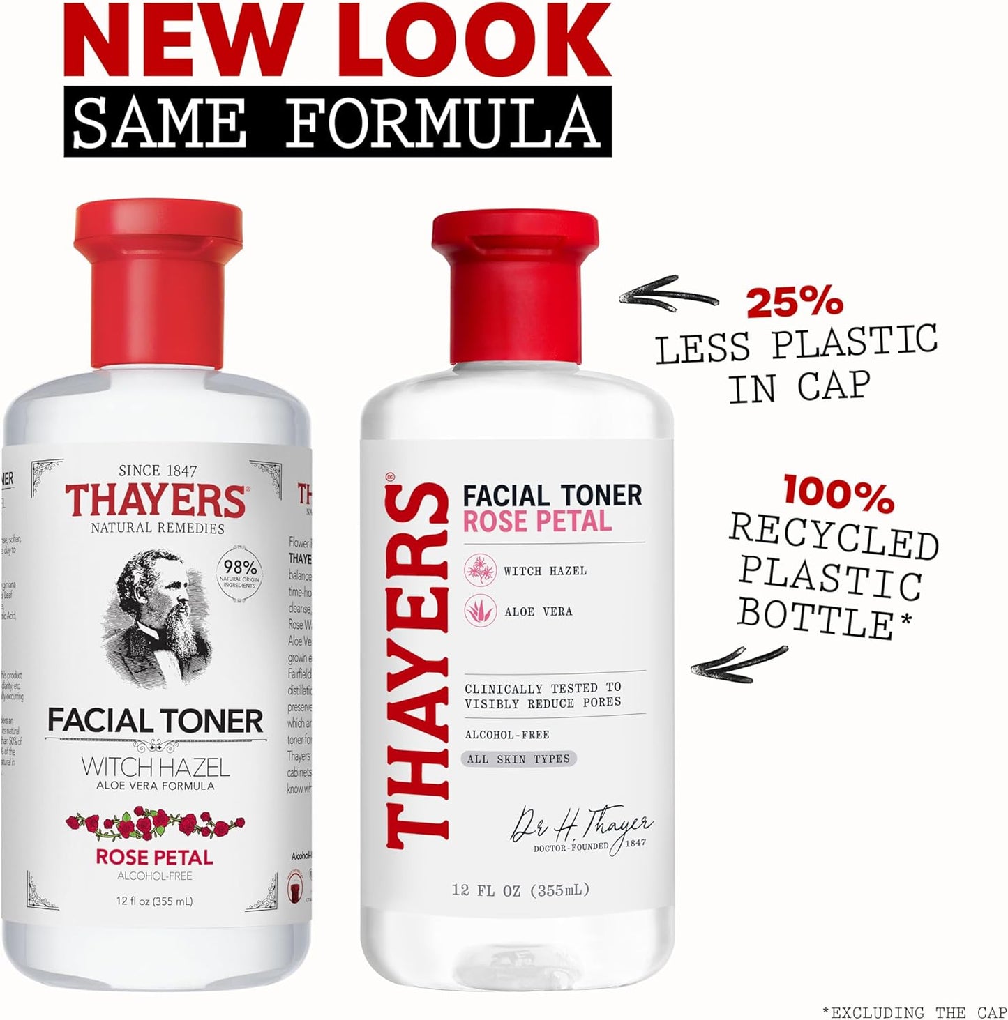 THAYERS Alcohol-Free Witch Hazel Rose Petal Face Toner Skin Care with Aloe Vera, Natural Gentle Facial Toner, for All Skin Types, Travel Format, 89mL