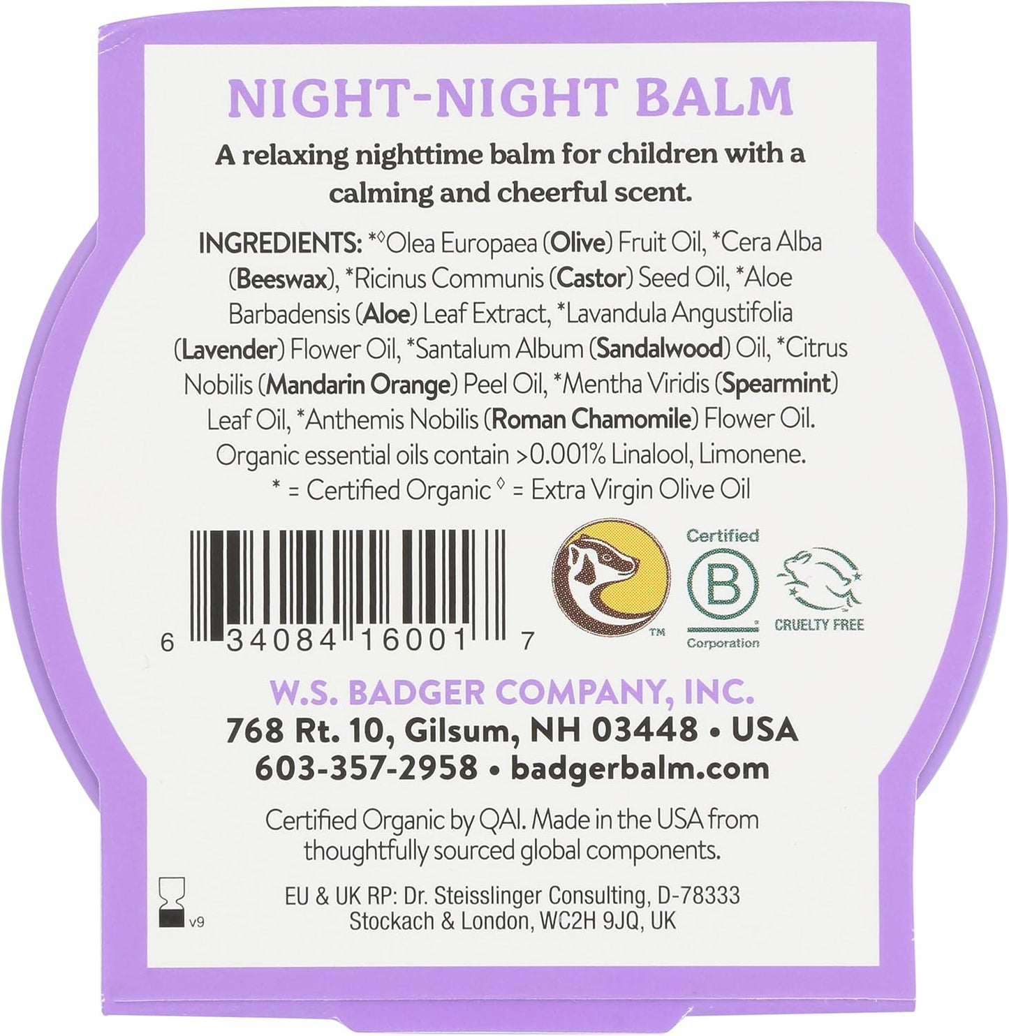 Badger-儿童夜间温和睡眠香膏-2 盎司