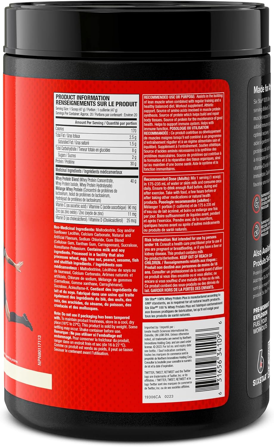 锻炼前 + 减重配方,Six Star 锻炼前爆炸式能量粉和乳清蛋白粉,Six Star 100% 乳清蛋白 Plus,乳清分离蛋白和肽,瘦蛋白粉