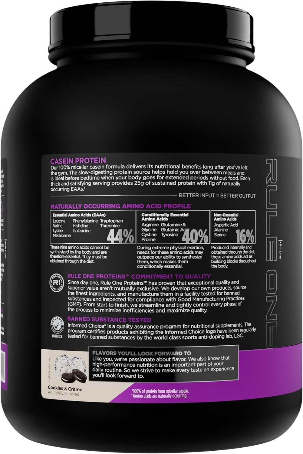Rule 1 Casein 55 serv Cookies & Crème 4 lbs