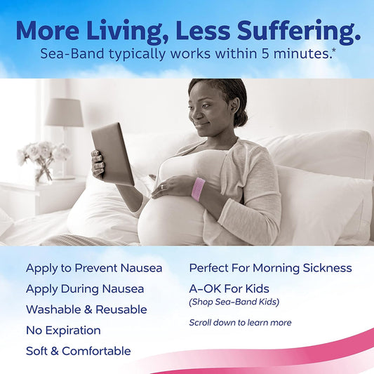 Health Life Sea-Band Mama 腕帶,緩解噁心,1 對