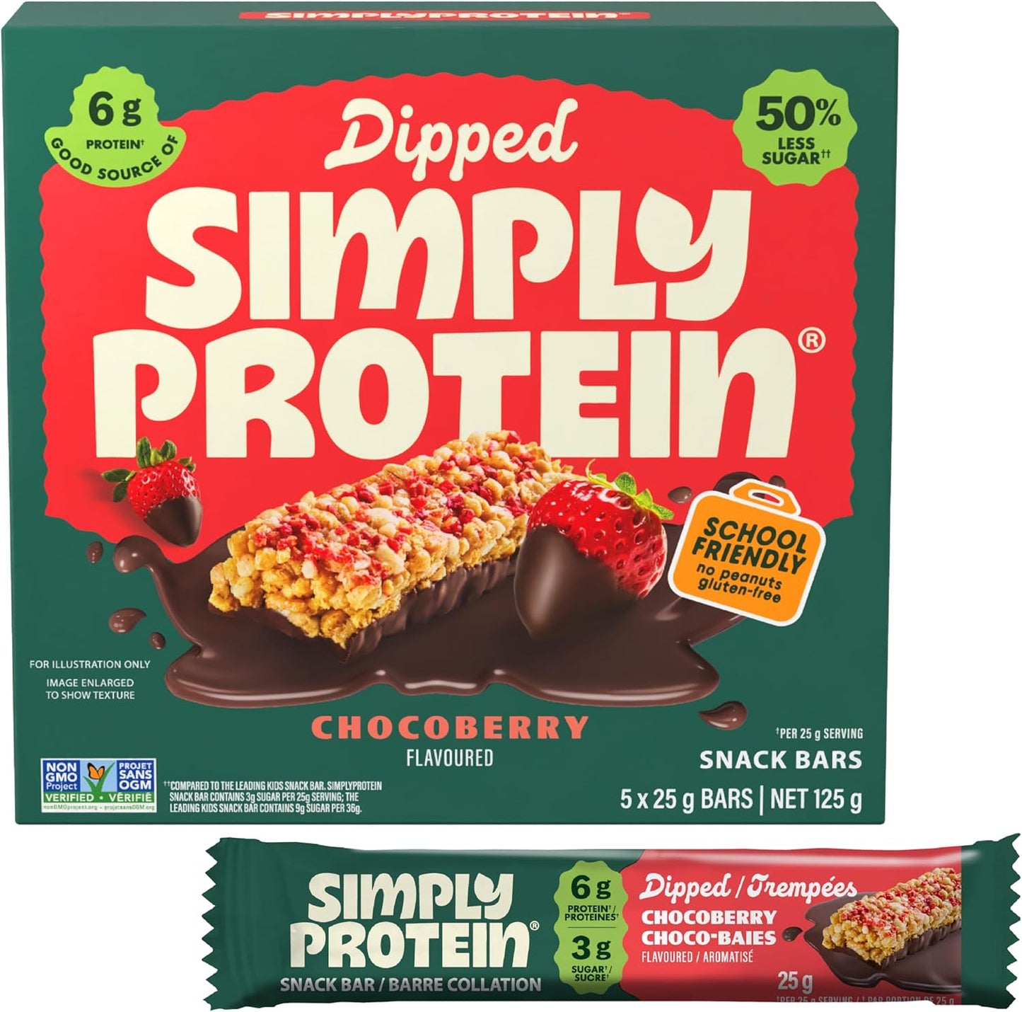 SimplyProtein Dipped Chocoberry 5ct