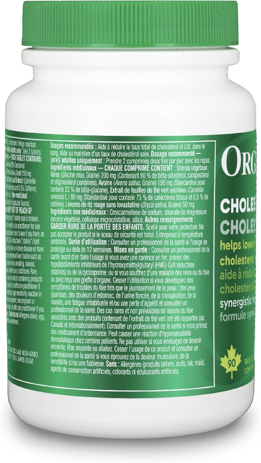 Organika Canadian-Made Cholesterol 90 Tabs