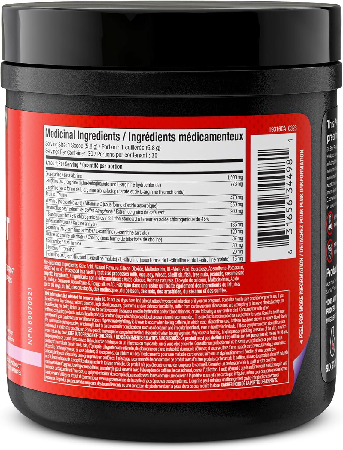 锻炼前 + 减重配方,Six Star 锻炼前爆炸式能量粉和乳清蛋白粉,Six Star 100% 乳清蛋白 Plus,乳清分离蛋白和肽,瘦蛋白粉