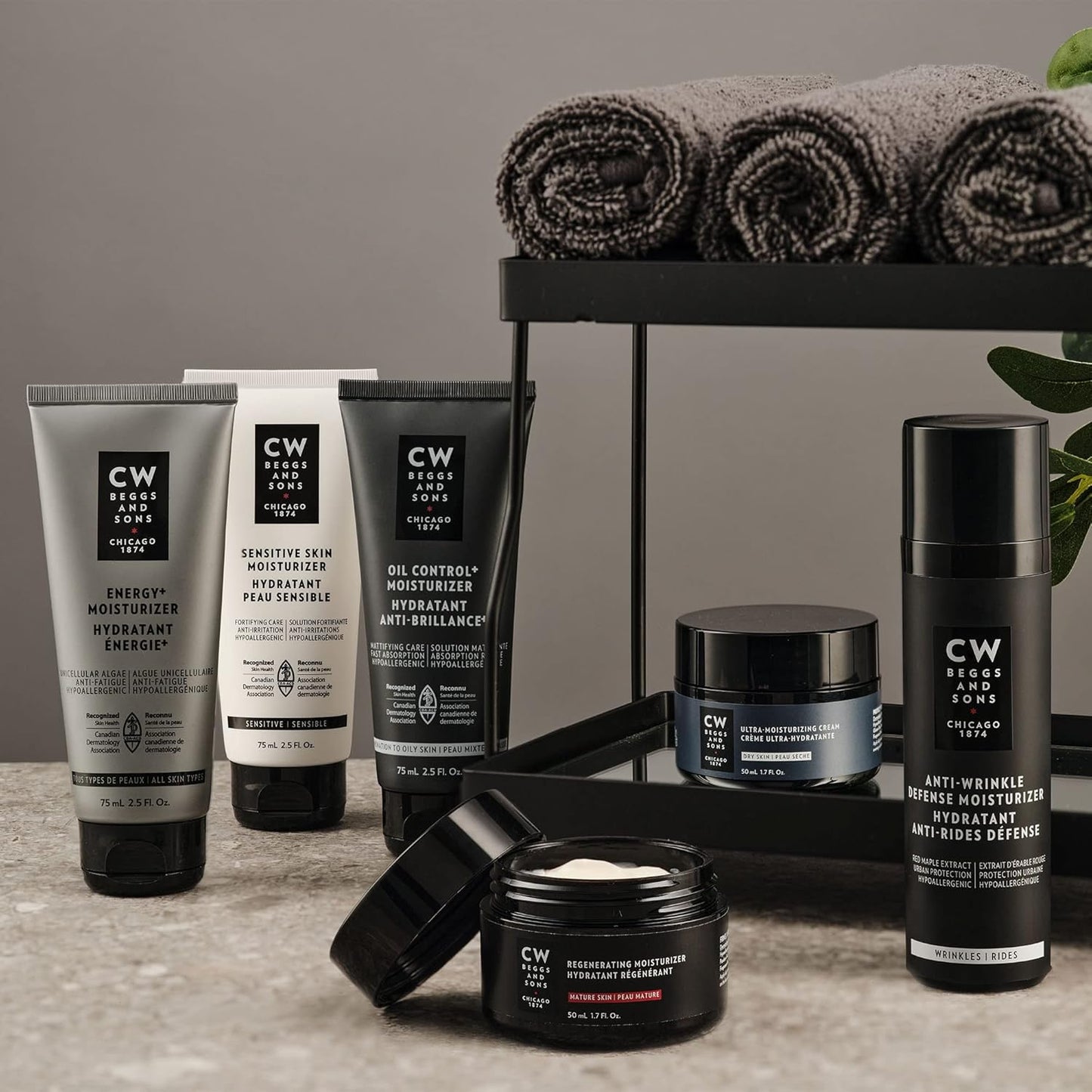 CW Beggs Sensitive Skin Moisturizer for Men, Sensitive Skin, Face Cream, Hypoallergenic, Fragrance-Free, Paraben-Free, Alcohol-Free, Mineral Oil-Free, Cruelty-Free