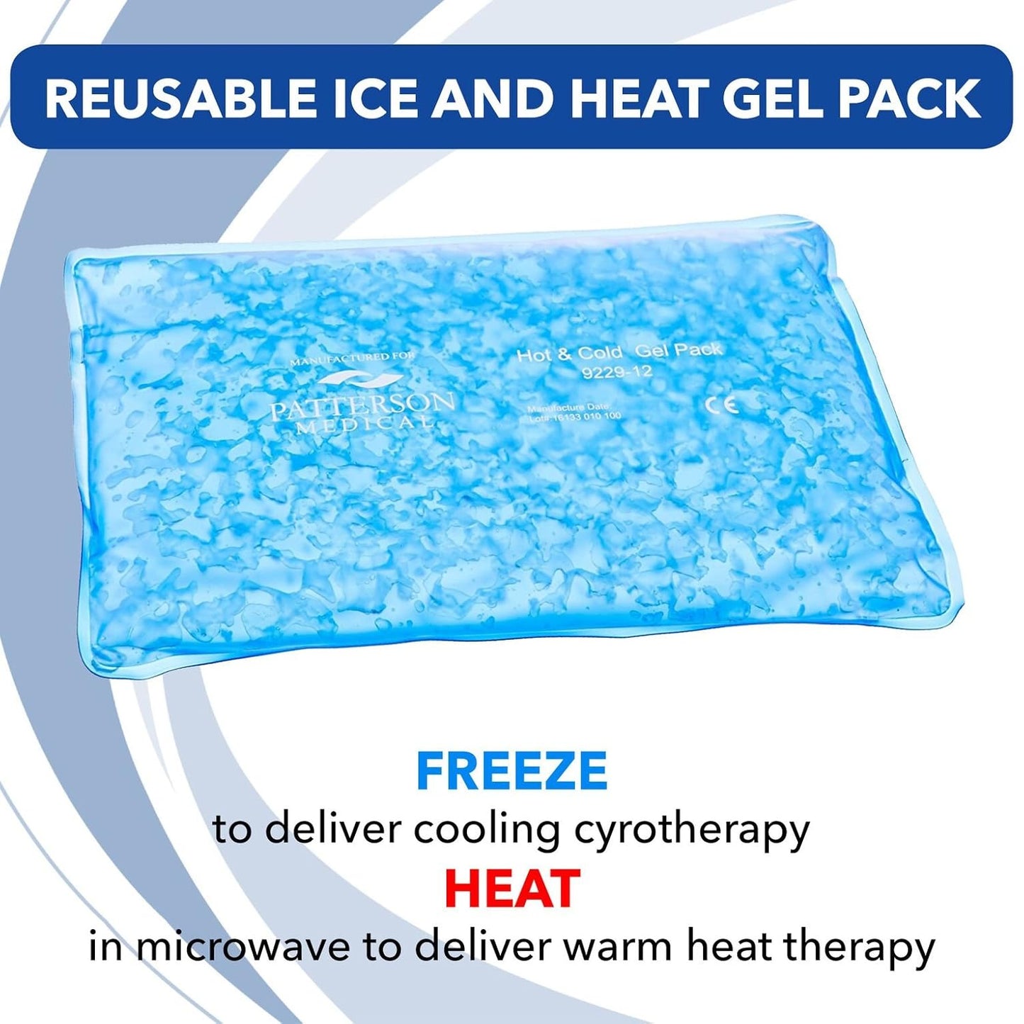 Performa 可重复使用冰敷和热敷凝胶包,适用于膝盖、肩膀、脚踝和背部的柔性冰敷和热敷包,用于损伤和恢复的热敷或冷敷疗法,半尺寸 7.5 英寸 x 11 英寸,6 个一盒