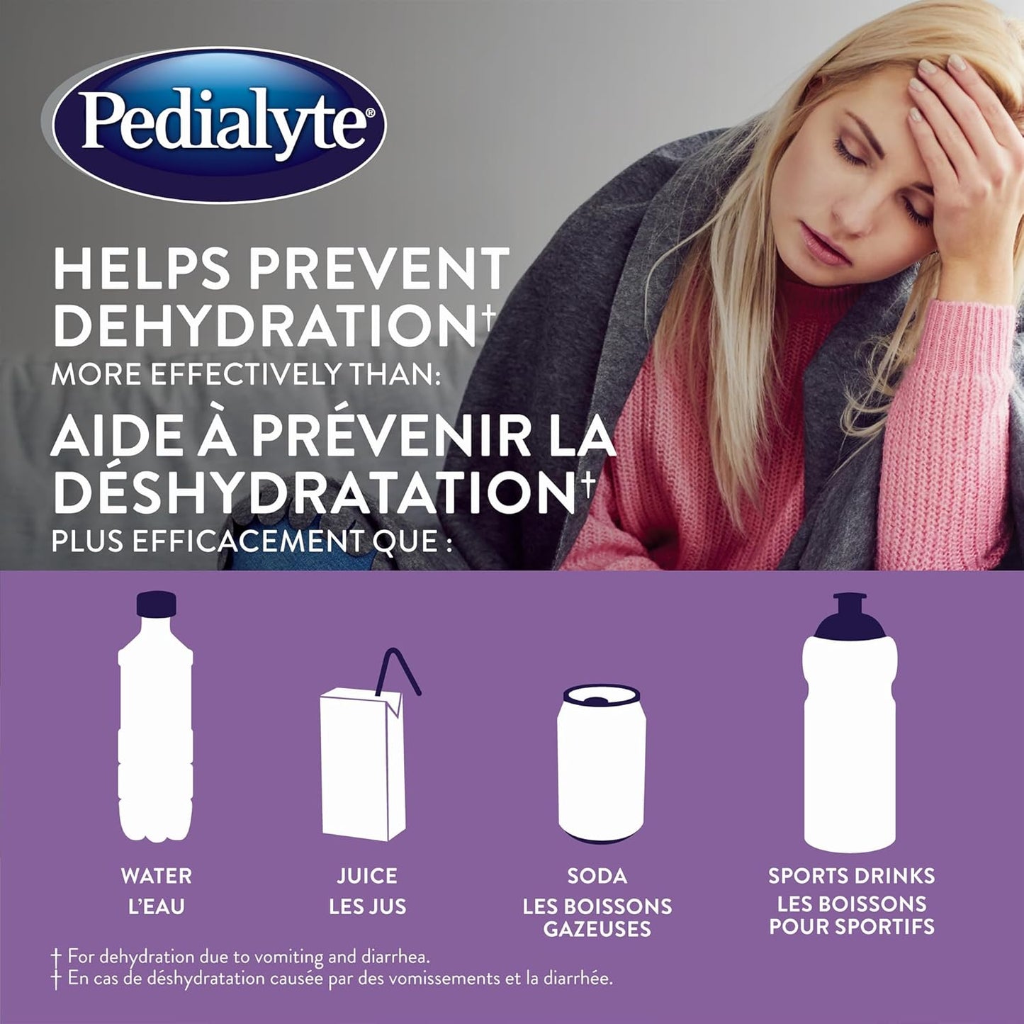 Pedialyte 电解质口服补液盐,葡萄味,1升瓶装