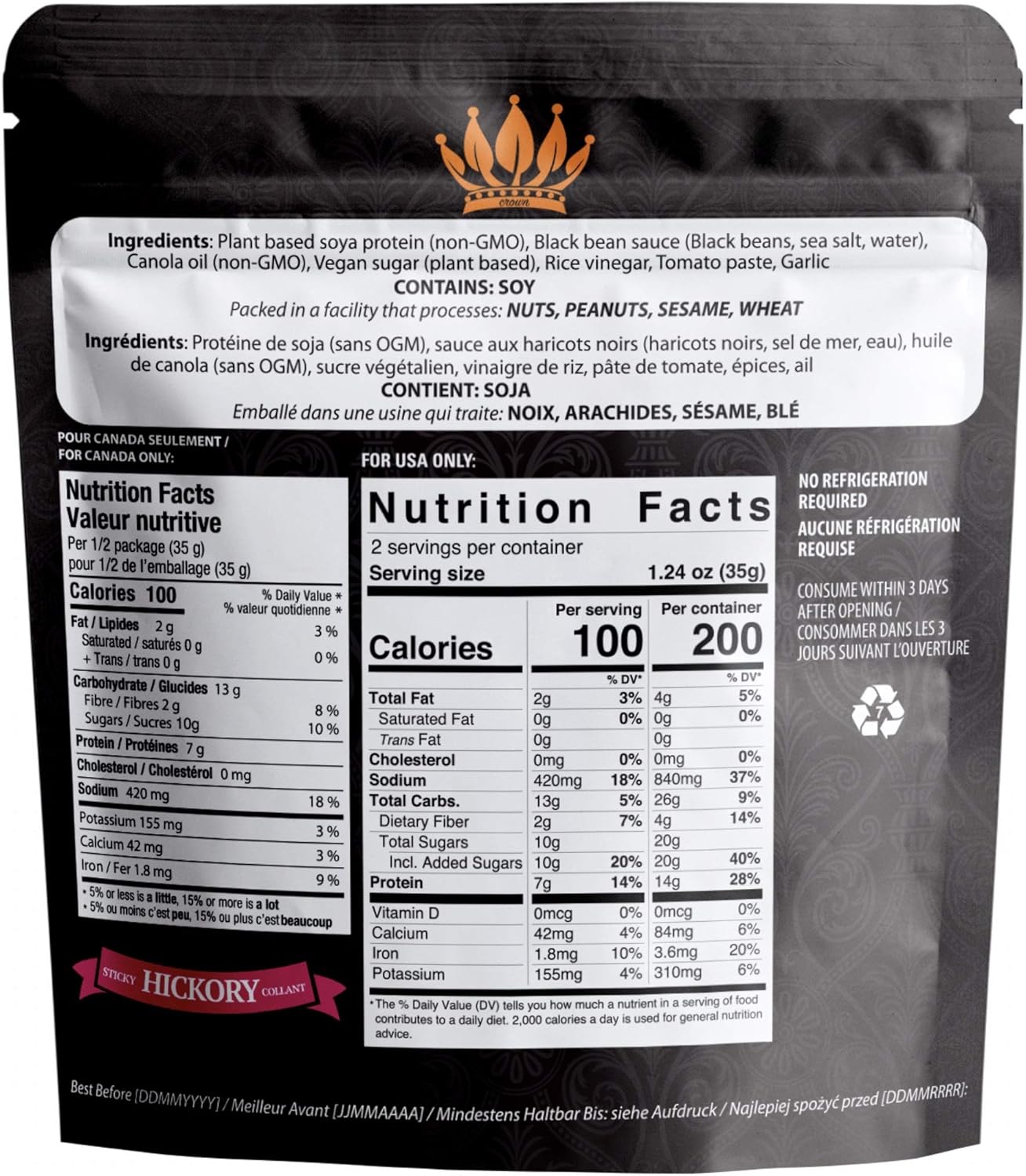 Noble Jerky – Vegan Jerky Snacks, 14g Plant Protein, Non-GMO, High-Protein, 70g Bags, 5-Pack Variety (Teriyaki, Chipotle, Original, 2 BBQ)