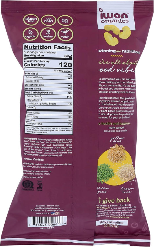 IWON Organics - 家庭装焦糖洋葱蛋白泡芙 - 12 x 142克,12个