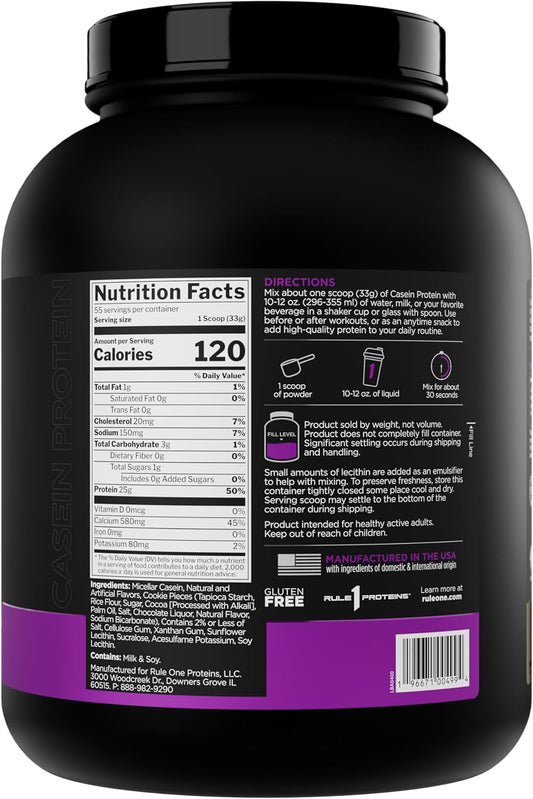 Rule 1 Casein 55 serv Cookies & Crème 4 lbs