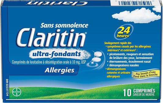 开瑞坦速溶抗过敏药,24小时不瞌睡缓解,10毫克,10片装