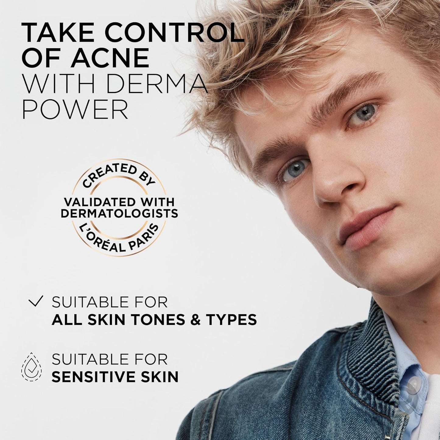 L’Oréal Paris Men Expert Derma Power Purifying Gel Cleanser, Salicylic Acid & Niacinamde Oil Control Acne Face Wash for Men, for Acne-Prone & Oily Skin, 260ml