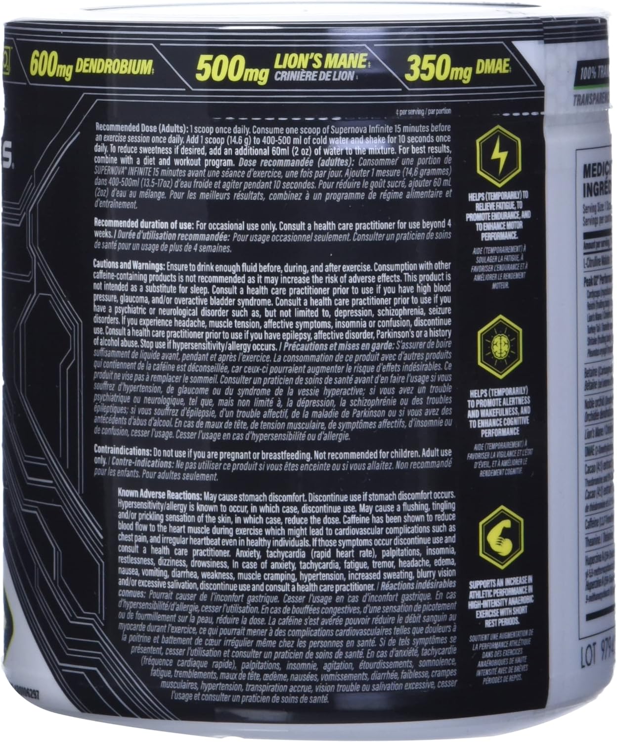 Nutrabolics Supernova Infinite Juicy Grape 运动前补剂 20 包,292 克